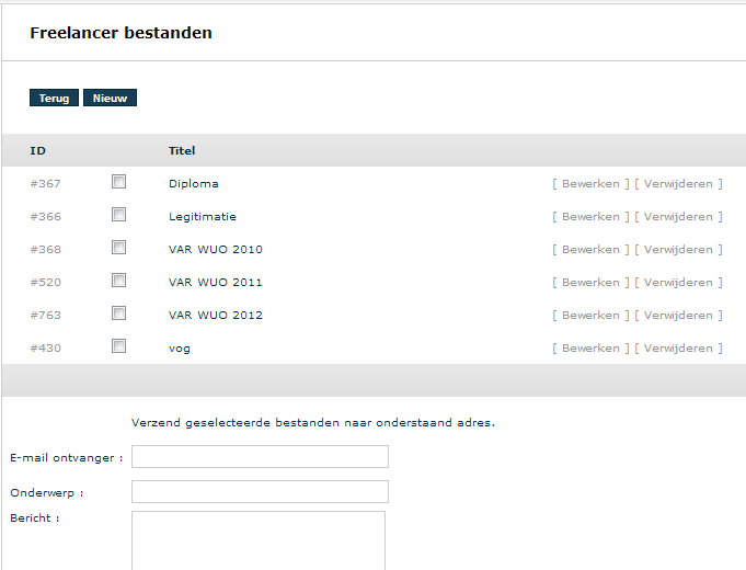 Files and certificates