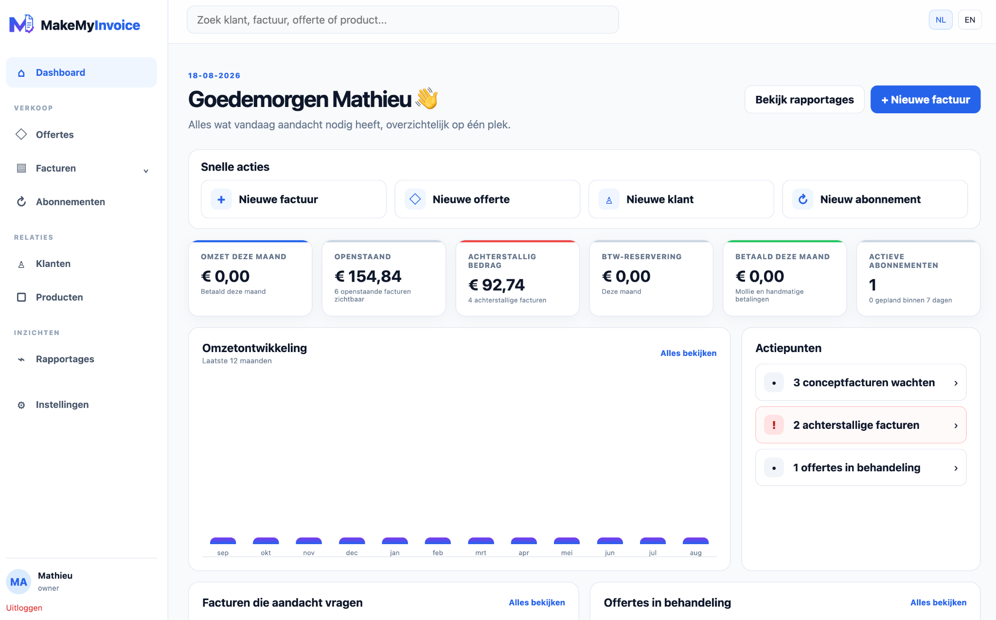 Screenshot of MakeMyInvoice